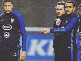 A piada de Griezmann sobre Mbappé. Instagram @antogriezmann