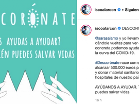 Ambos tratan de recaudar dinero para donar material sanitario. Instagram/iscoalarcon