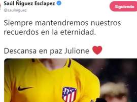 Raúl se despede de Julione. Twitter/saulniguez