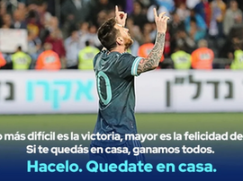 A mensagem de Messi e da Seleção aos argentinos. Argentina