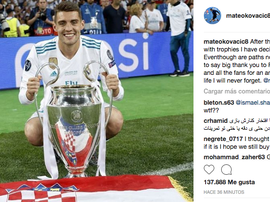 Kovacic agradeció al Real Madrid los tres años pasados. Instagram/mateokovacic8