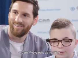 Messi, impactado por la startup israelí. Captura/MyEye