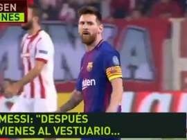 Messi n'était pas content. Twitter/Jugones