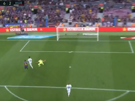 Messi scored his second against Huesca in LaLiga. LaLigaTV