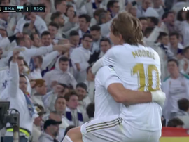 Modric scored the third goal to seal Madrid's win. Captura/Movistar+LaLiga