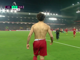 De Alisson a Salah, o golaço que explica o que é o Liverpool. Captura/DAZN