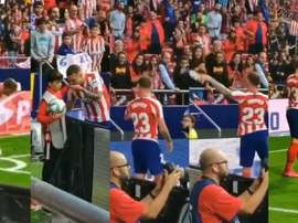Trippier is on Atletico Madrid fans' good side. Screenshot/Lauragtemprano