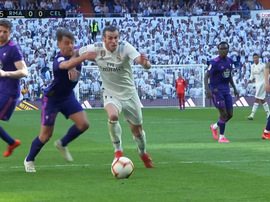 Bale tumbó a Kevin de un codazo. Captura/BeINSports