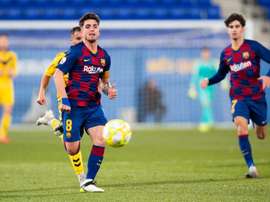 Monchu, convoité en Angleterre. Twitter/FCBarcelonaB