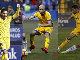 El trío defensivo ha mantenido al Alcorcón en la parte alta. EFE/LaLiga