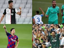 Le leggende della Champions League. EFE-AFP