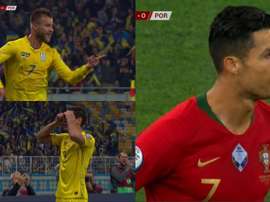 Ucrania se comió a Portugal. Capturas/ESPN/FutbolMediaset
