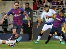 30 millions pour les deux Barcelonais. AFP
