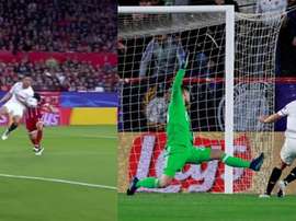 Así fue el gol de Sarabia al Bayern. Antena3/EFE