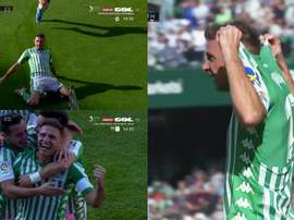 Joaquín se torna o jogador mais velho a marcar um 'hat-trick'. Captura/GOL