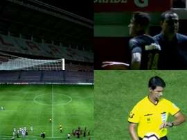 El Deportivo Lara-Huracán se detuvo por un apagón. Capturas/FOXSportsARG