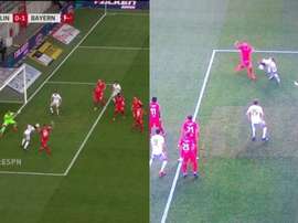 L'arbitro annulla il goal di Müller. ESPN