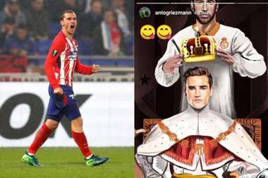 Griezmann decidió incluir a Ramos en su celebración. Instagram/antogriezmann