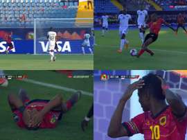 Un loupé incroyable lors de Mauritanie - Angola. Twitter/EurosportUK