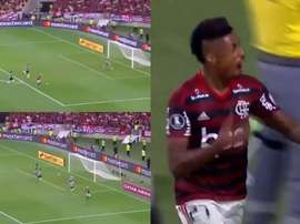 Bruno Henrique definió lo que no pudo Gabigol. Capturas/DAZN