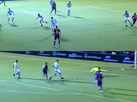 Barcelona reagiu contra o Ibiza e empatou na segunda etapa. Captura/DAZN