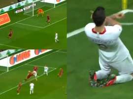 Lewandowski volvió a marcar con Polonia ocho partidos después. Capturas/NAZYWOSport
