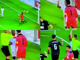 Rodrygo's celebration has got him suspended for the Clasico. Captura/RealMadridTV