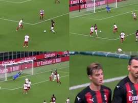 Il primo goal di Maldini con il Milan. Captura
