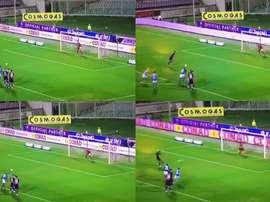 Erick Pulga marque son premier but en Serie A, en copiant Neymar. Captures/ESPN