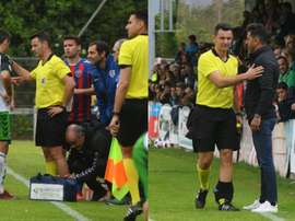 ¡Se lesionó el árbitro y buscaron un sustituto entre el público!. Twitter/Realracingclub