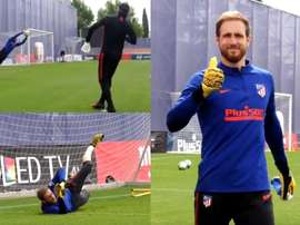 Jan Oblak, de 27 anos, provou seguir em sua melhor forma após a quarentena. Twitter/Atleti
