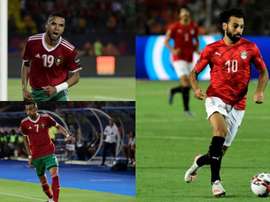 En-Nesyri, Ziyech et Salah s'illustrent dans le tournoi. Montage/AFP/EFE