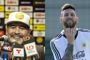 Maradona aclaró el debate sobre su relación con Leo. EFE
