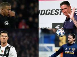 Cuatro grandes goleadores. AFP/EFE