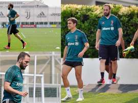 As fotos de Higuaín na volta ao trabalho. Juventus