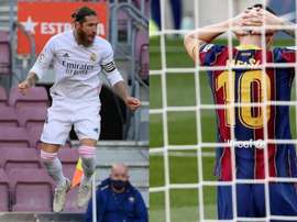 No duelo de capitães, Sergio Ramos derrotou Messi. AFP - EFE
