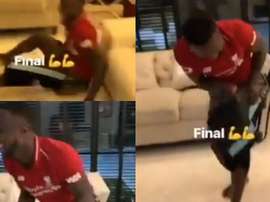 Keita danse sur une jambe pour célébrer la victoire. Instagram/keitanabydeco