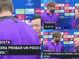 Llorente was interviewed by a Chinese journalist in Spanish. Captura/Jugones