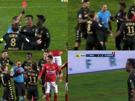 Folie aux Costières : Monaco réduit à 9 sur une même action. Capture/ElevenSports