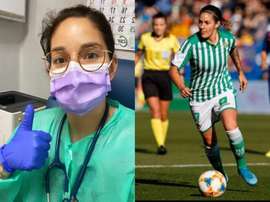 Una de las primeras de la Liga en ejercer de médica. Twitter/AnaRomeroMoreno/LaLiga