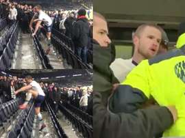 Le supporter avait insulté son frère. Captures/Twitter