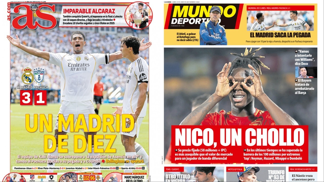 Portadas de la prensa deportiva del 23-06-25