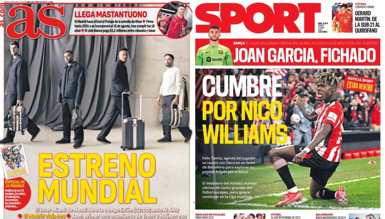 Portadas de la prensa deportiva del 14-06-2025