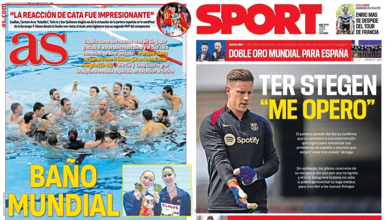 Portadas de la prensa deportiva del 25-07-25