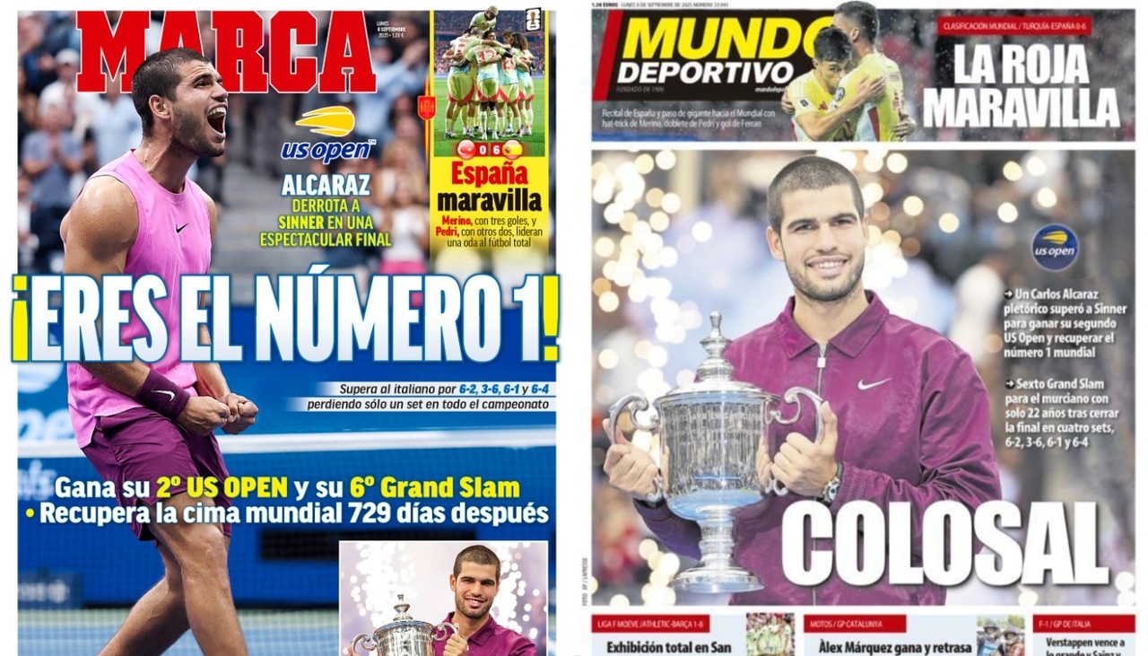 Portadas de la prensa deportiva del 08-09-2025