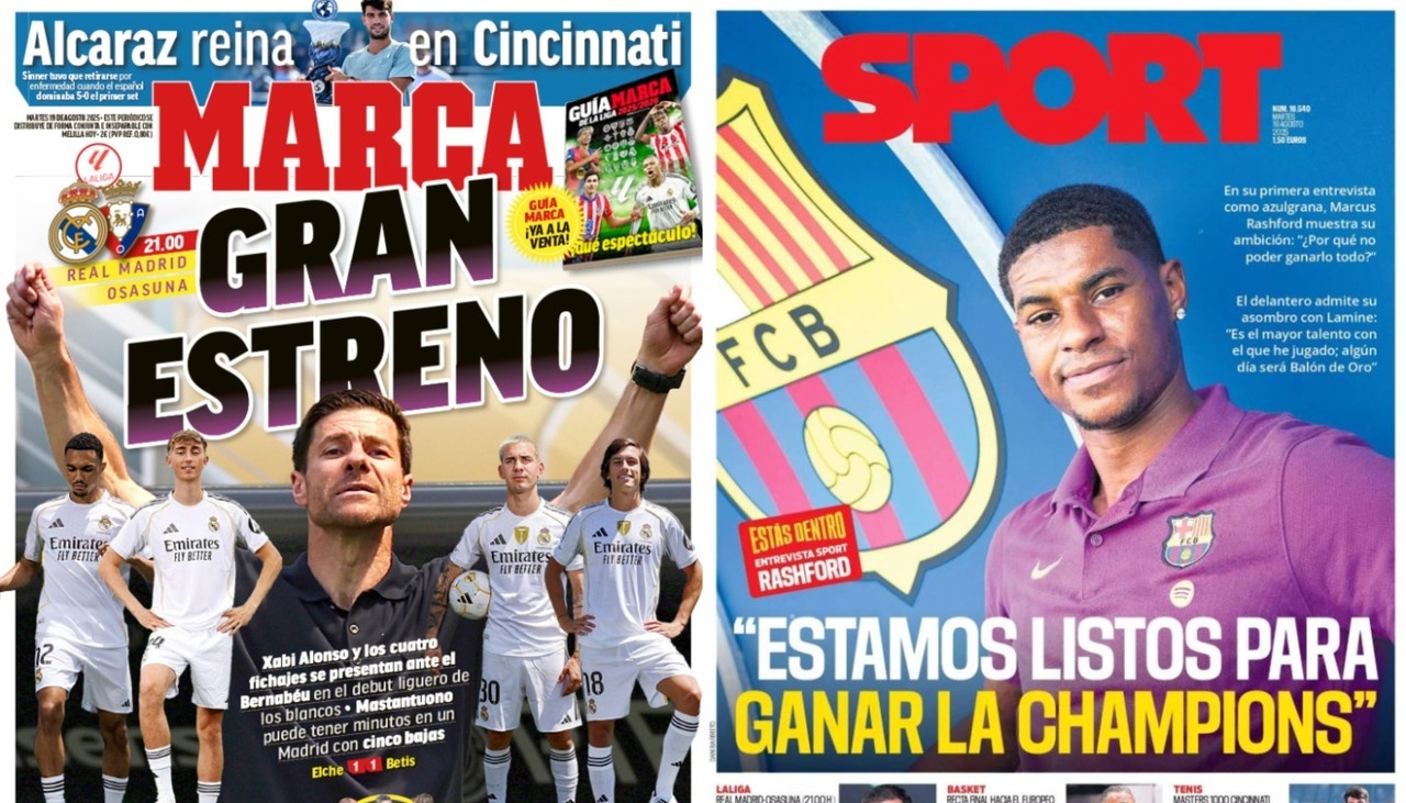 Portadas de la prensa deportiva del 19-08-2025
