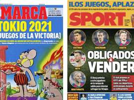 Les Unes des journaux sportifs en Espagne du 25 mars 2020. Sport/Marca