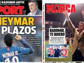 Les Unes des journaux sportifs en Espagne. Sport/Marca