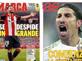 Les Unes des journaux sportifs en Espagne du 14/04/2020. AS/Marca