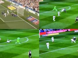 Lío entre Casilla y Cooper y el Derby County siguió con vida. Capturas/DAZN